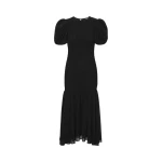 Chiffon Puff Sleeve Dress Black