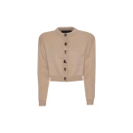 Firm Knit Cardigan Beige