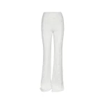 Lace Flared Pants Bright White