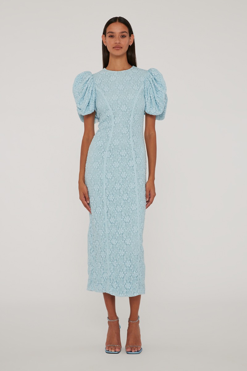 ワンピース ROTATE LACE FITTED MIDI DRESS Lace Fitted Midi Dress Black - ROTATE Birger Christensen
