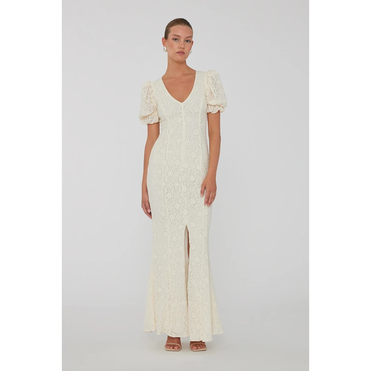 Puffy maxi dress best sale