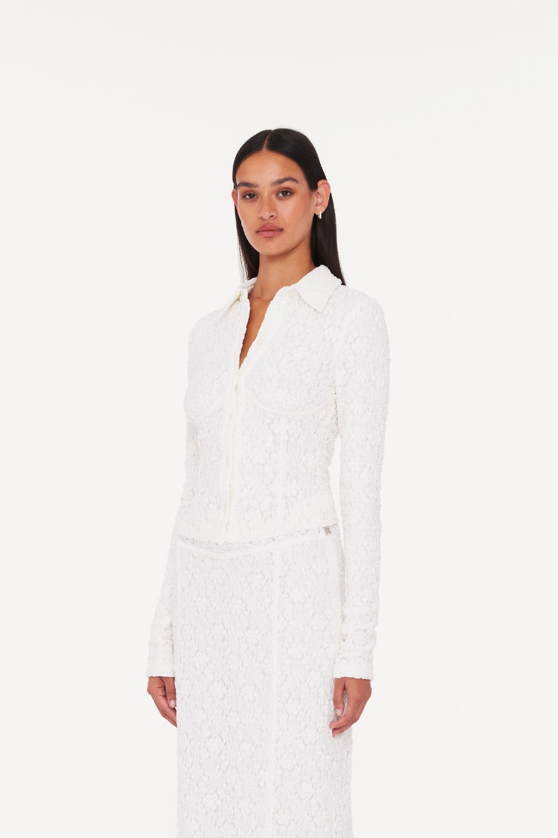 Lace Shirt Bright White Coveti