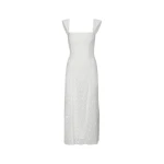 Lace Wide Strap Dress Bright White