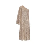 Net Sequins Maxi Dress Beige