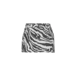 Printed Denim Skirt Zebra