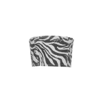 Printed Denim Top Zebra