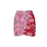 Printed Mini Skirt Pink