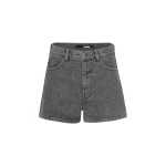 Rhinestone Denim Shorts Grey