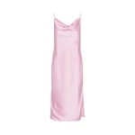 Satin Midi Slip Dress Pink
