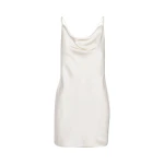 Satin Mini Slip Dress Egret