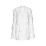 Sequin Flower Dress Egret