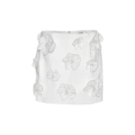 Sequin Flower Skirt Egret