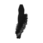 Sequin Ruffle Maxi Dress Black