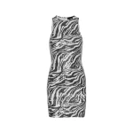 Sequins Sleeveless Dress Zebra Print