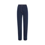 Stretchy Straight Pants Dark Blue Denim