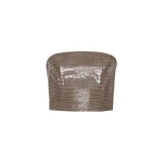 Textured Crop Top Brown