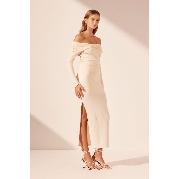 ワンピース BAU by Bride And You KATRINA Off shoulder midi dress (Ivory) Shona Joy Ivory Dresses | Designer Collection | Coveti