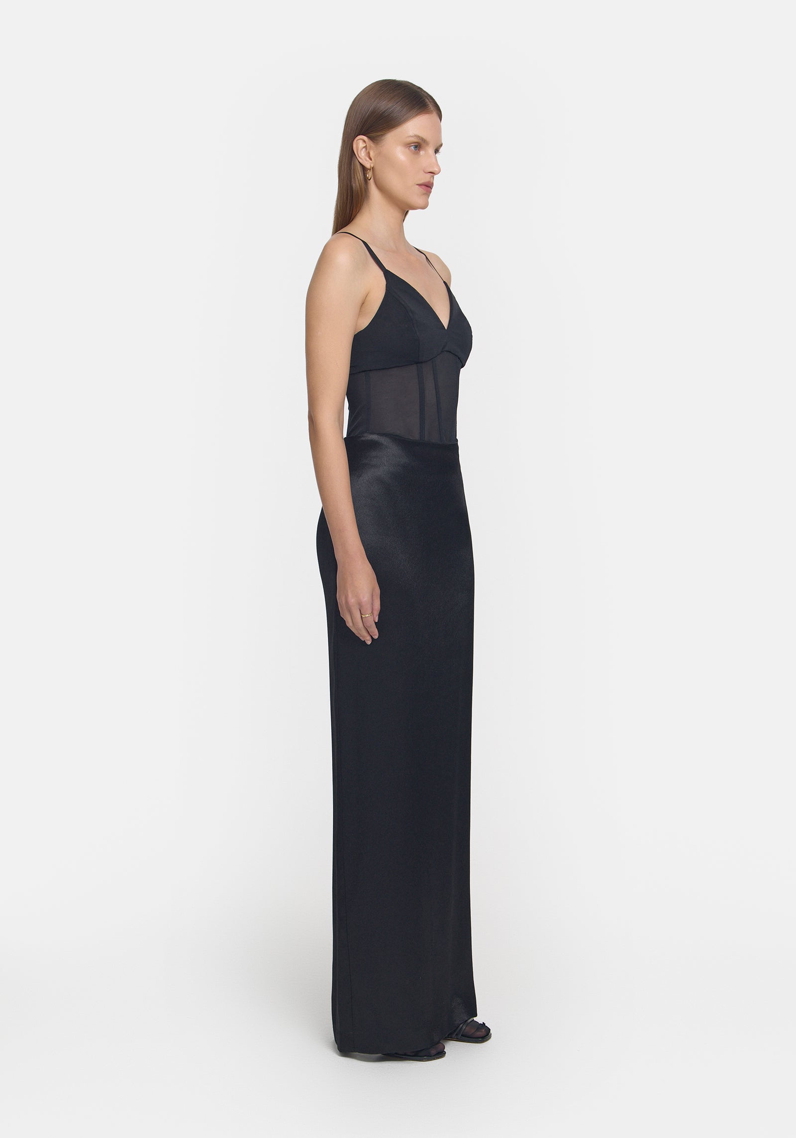 Viktoria & Woods Black Ribbed Tiered Skirt