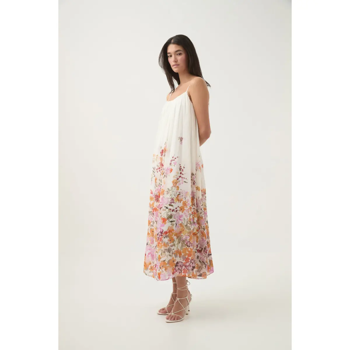 Boeri Border Print Midi Dress