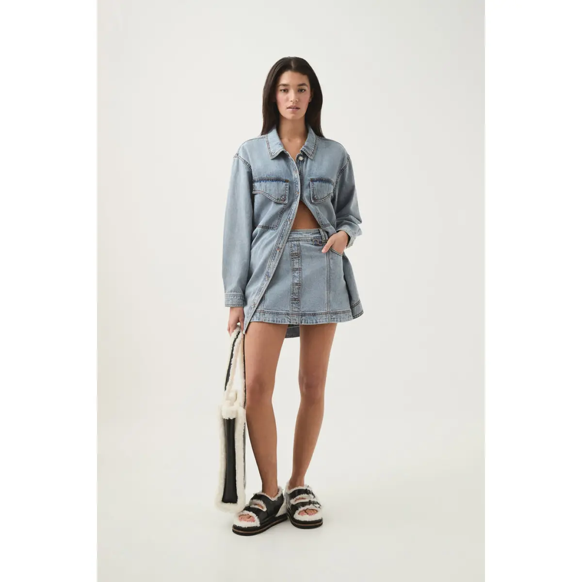 Corie Longline Denim Shirt