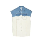 Bleach denim vest