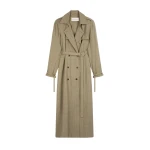 Checked trench coat