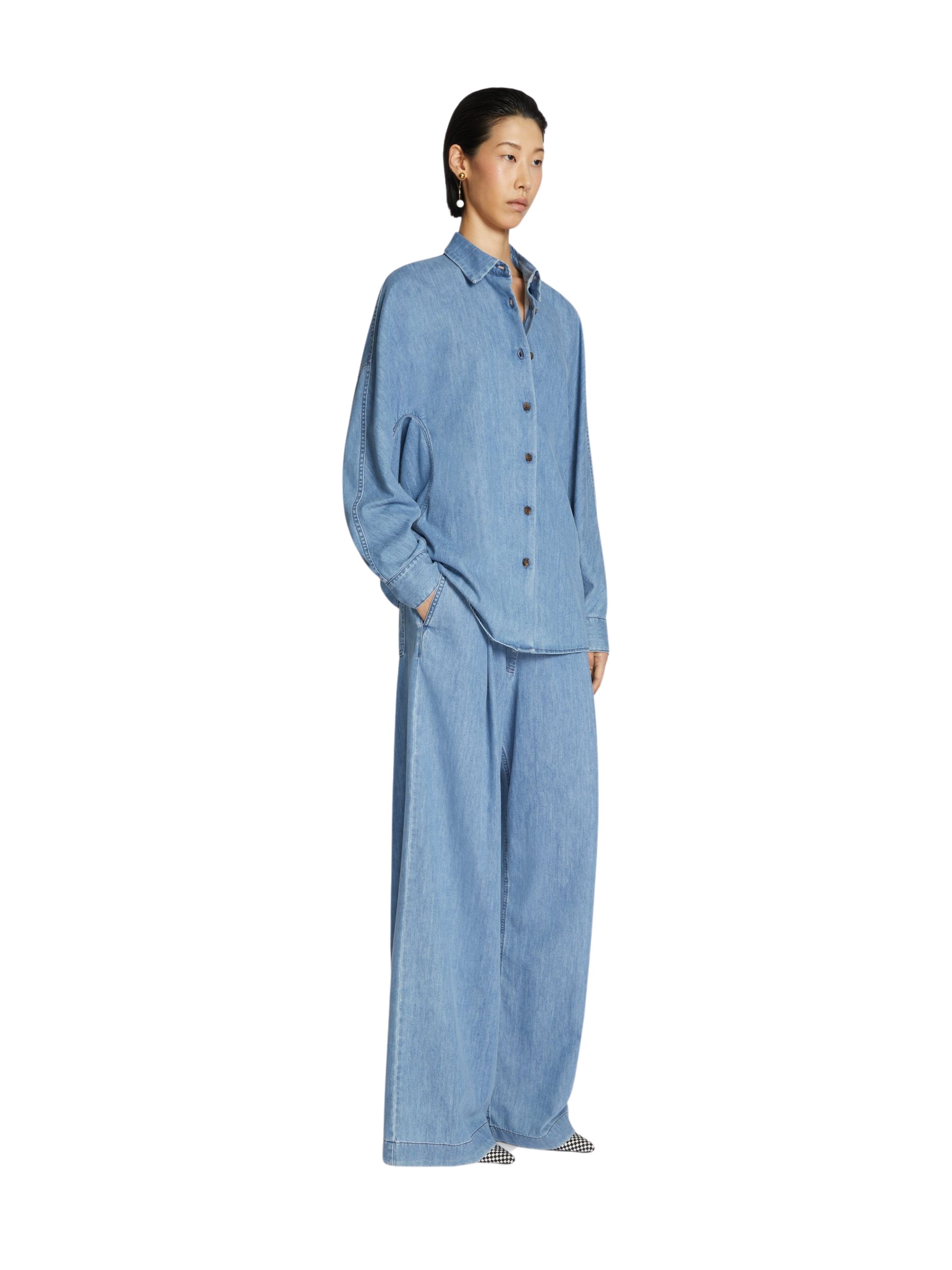 Tシャツ・カットソー Dries Van Noten Light blue organza Camille top Dries Van Noten Light Blue Organza Camille Top | italist