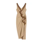 Draped cotton dress