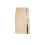 Draped cotton skirt