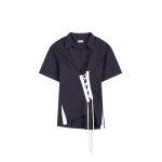 Draped lace shirt