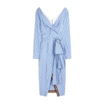 Draped shirt dress