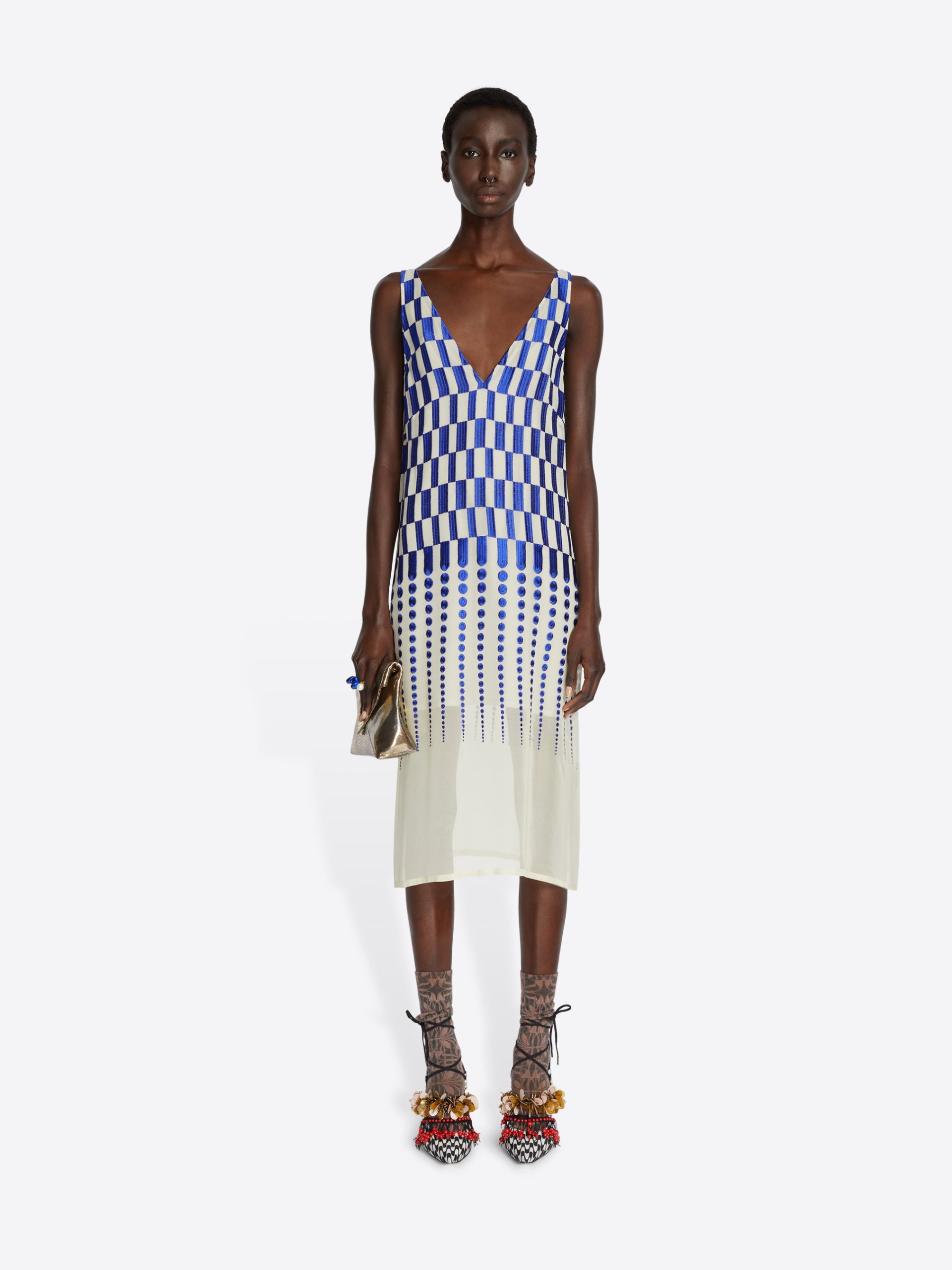 VIP【関税送料無料】希少 Dries Van Noten Dalant Dress Dalant silk dress with lateral knot DRIES VAN NOTEN - Nugnes1920
