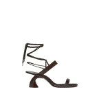 Heeled leather sandals
