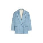 Oversized denim blazer