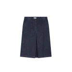 Pleated denim skirt