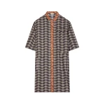 Printed shirt dress