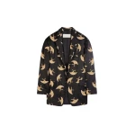 Quilted silk blazer