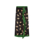 Silk draped skirt