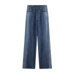 Wide denim pants