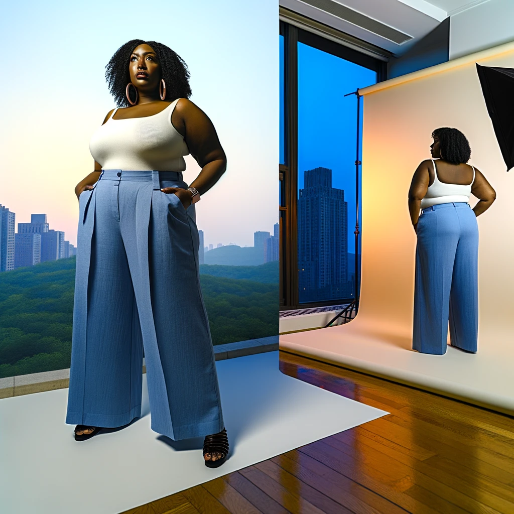 how to wear wide leg pants plus size