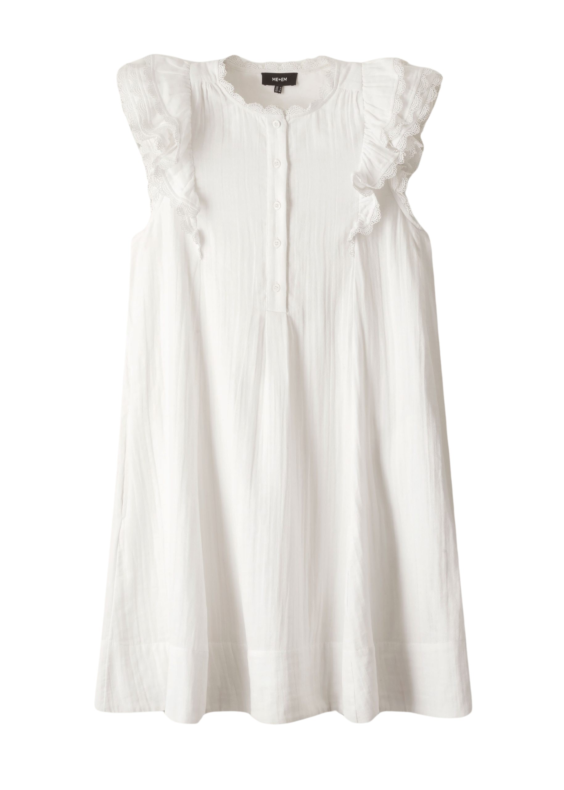 Me and Em Cheesecloth Frill Short Swing Dress + Belt