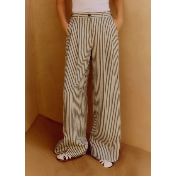 Designer pants with stripe online