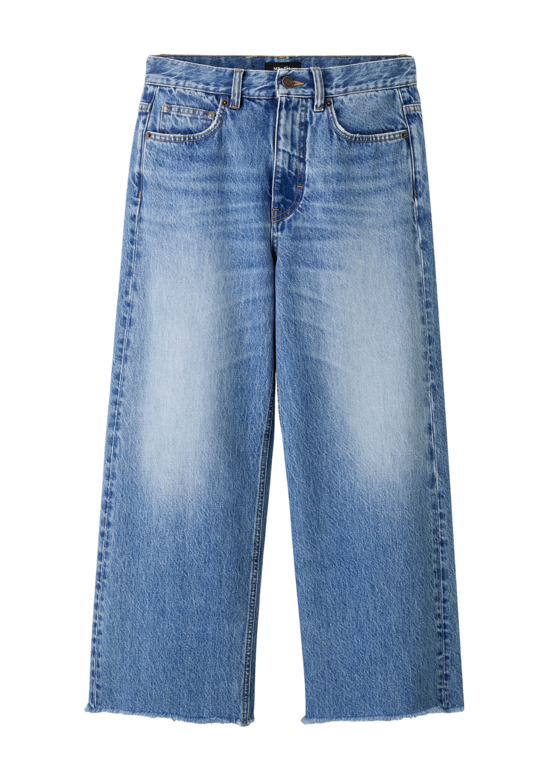 Me and Em Frayed Hem Relaxed Straight Crop Jean