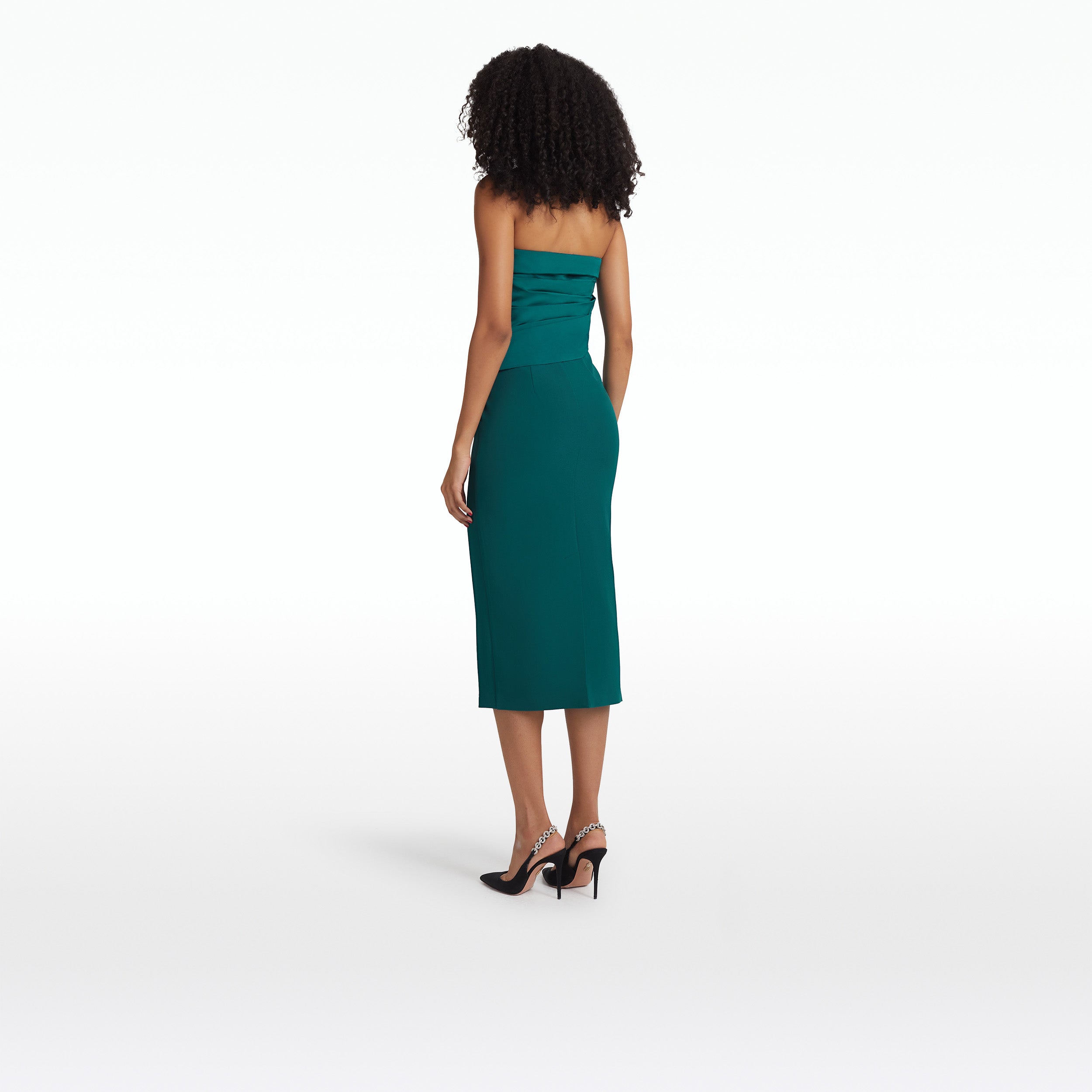 Alena midi dress in jewel green best sale