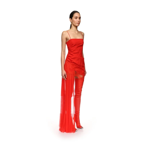 David koma red dress best sale