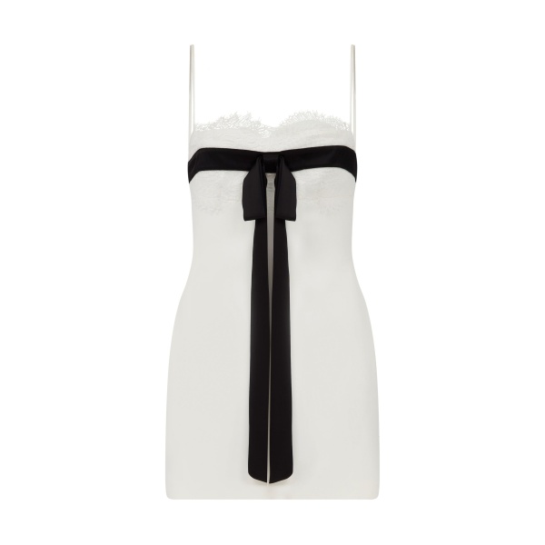 David Koma Colour Contrast Bow Mini Dress