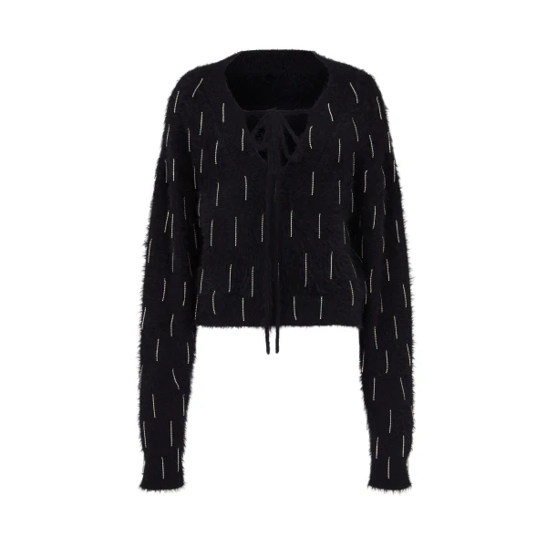 David Koma Crystal Embellished Knit Jumper