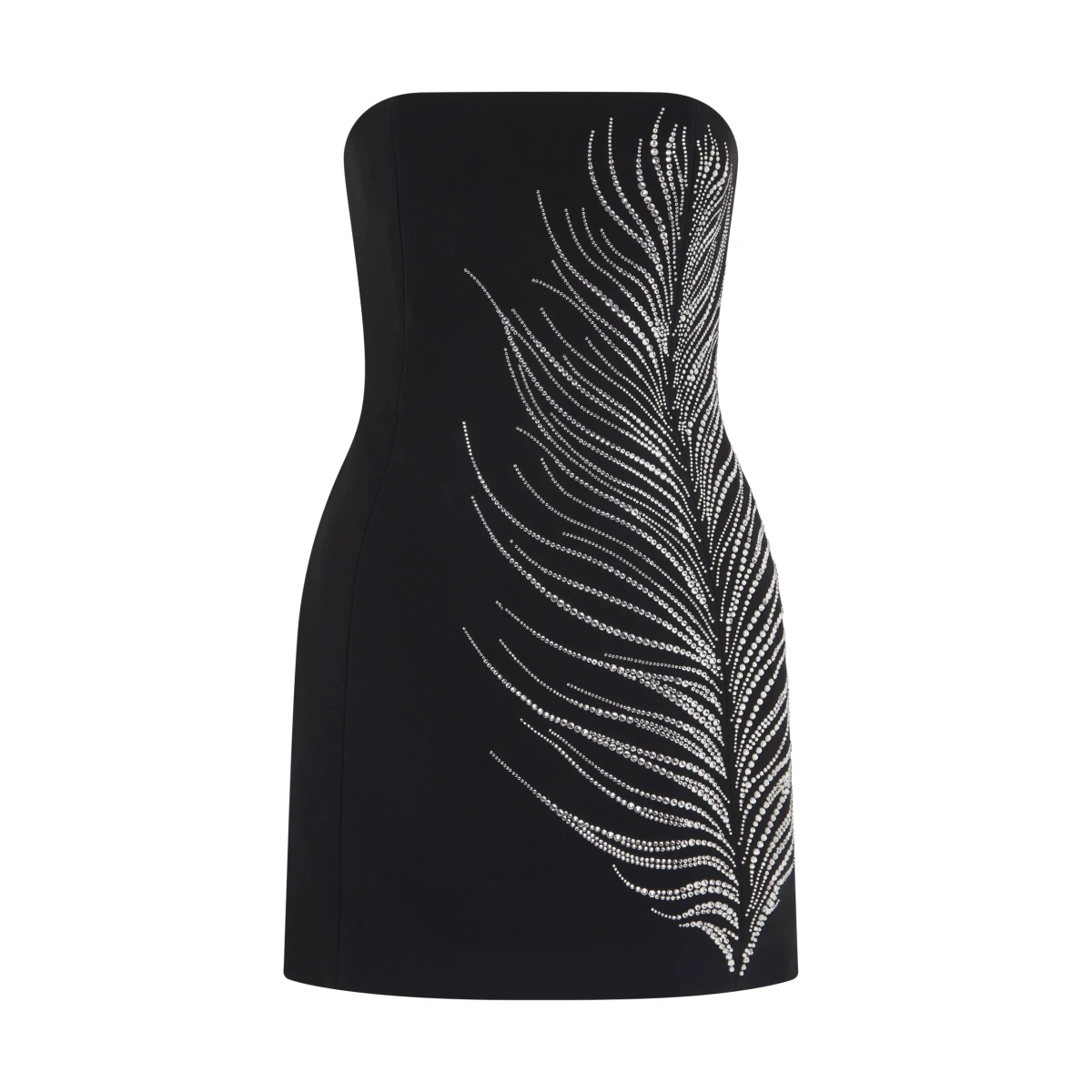 David Koma Crystal Feather Bustier Mini Dress