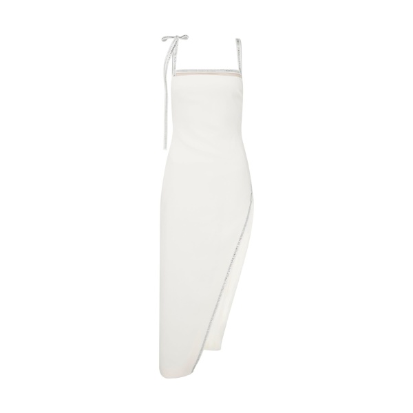 David Koma Crystal Trim Open Leg Midi Dress