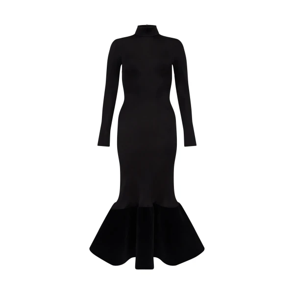 David Koma Flounce Hem Midi Dress